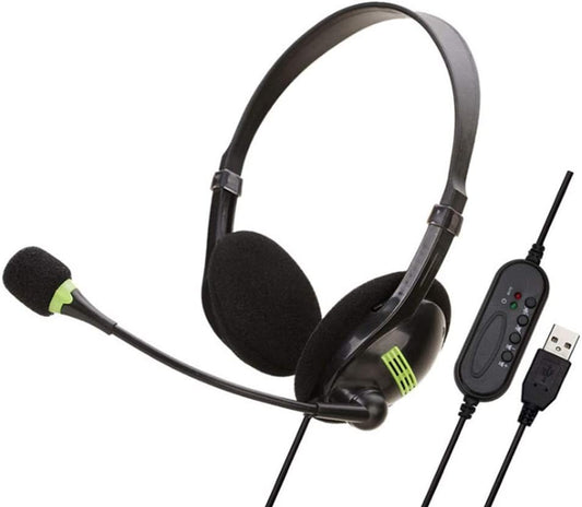 Auriculares USB con cancelación de ruido para PC
