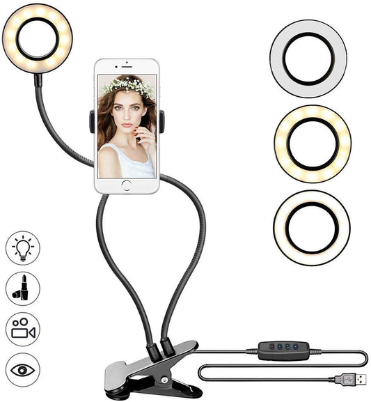 Aro luz TIK TOK Soporte de pinza