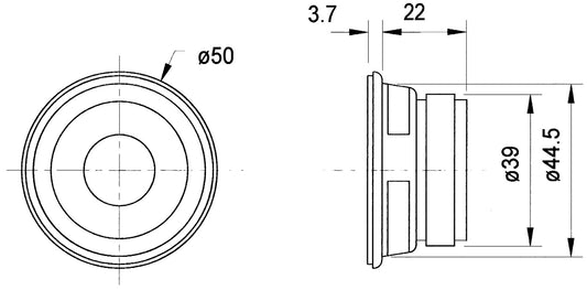 Altavoz de 2 pulgadas 5 cm  full-range