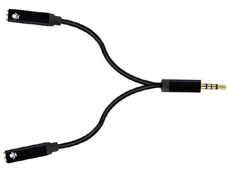 Conexion doble un trrs a dos trrs auricular o micrófono