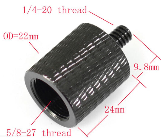 Adapatador de rosca 5/8 a 1/4 camaras y microfonos