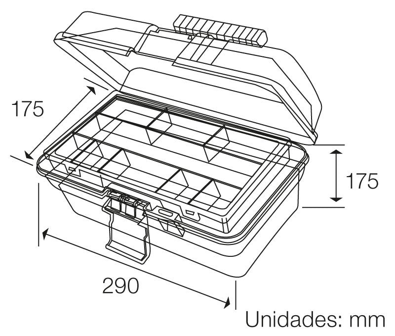 Maleta herramientas 290x175x175mm