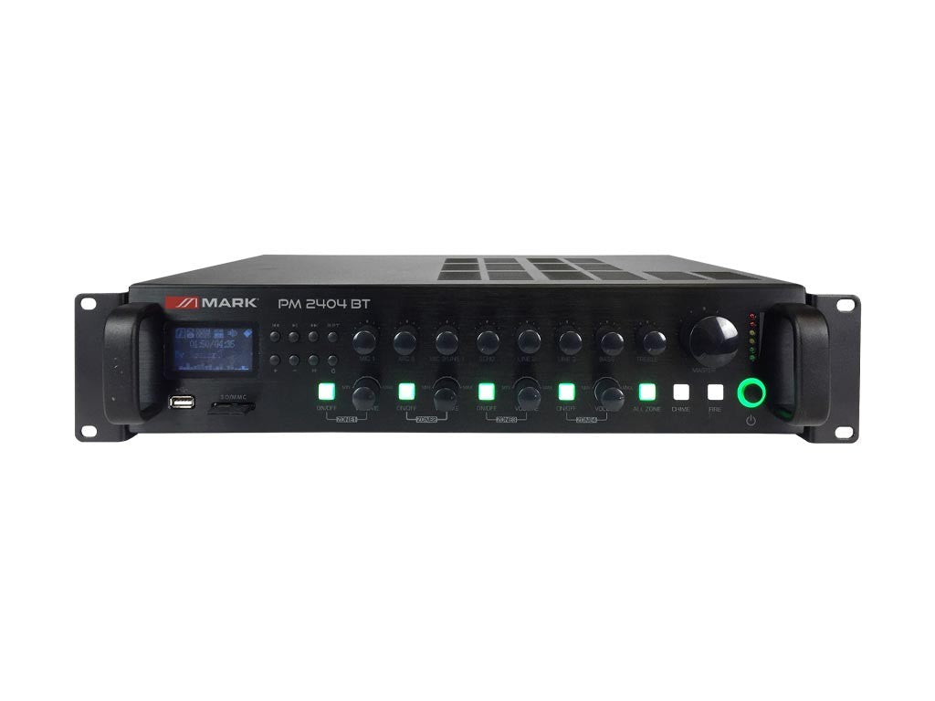 Amplificador 4 zonas independientes 240w Megafonia