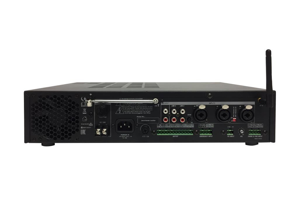 Amplificador 4 zonas independientes 240w Megafonia