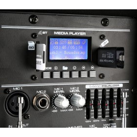 Vonyx AP1500PA Bafle Portable 15" 2UHF USB BT