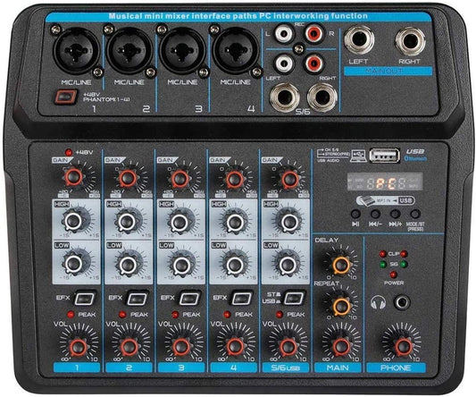 Mezclador intreface audio 6 canales usb A6
