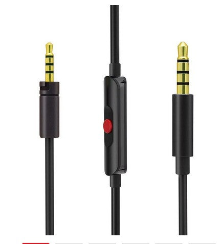 Cable repuesto auriculares con micrófono 3,5 Y 2,5MM