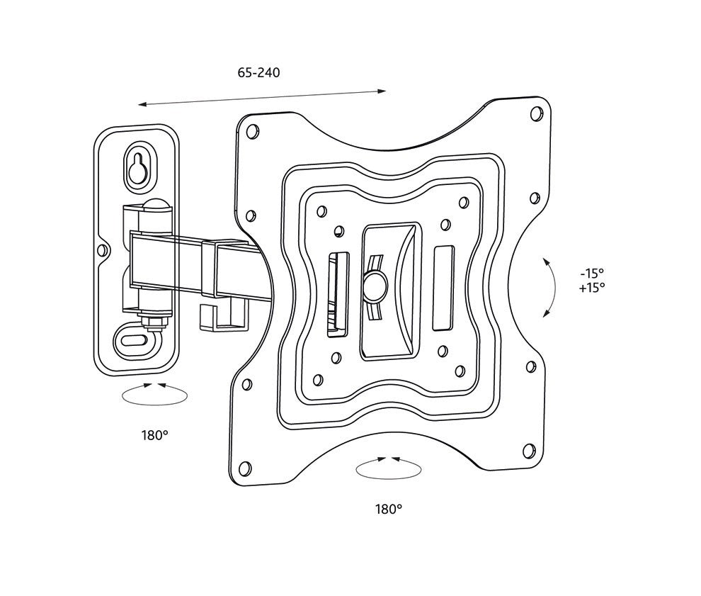 Soporte para TV 23 " a 42" VESA Hasta  200