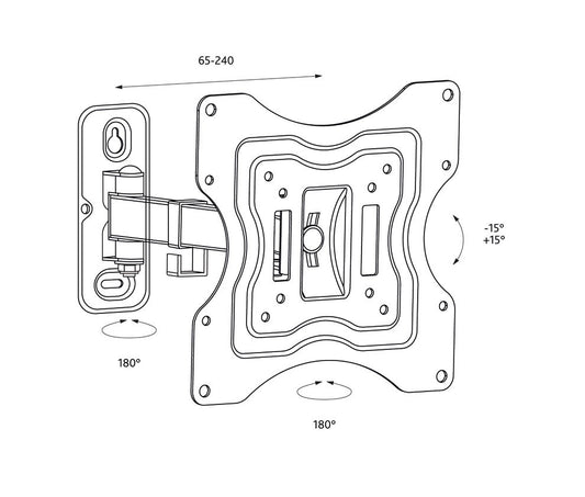 Soporte para TV 23 " a 42" VESA Hasta  200