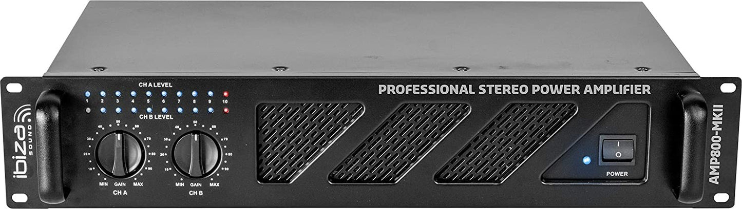 Ibiza Sound AMP800 MkII Etapa de potencia 2 x 600W @ 8 Ohm