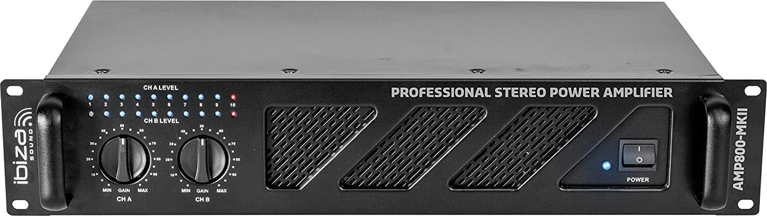 Ibiza Sound AMP800 MkII Etapa de potencia 2 x 600W @ 8 Ohm