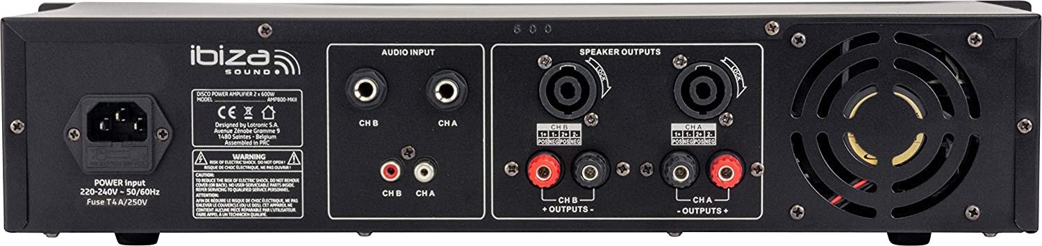 Ibiza Sound AMP800 MkII Etapa de potencia 2 x 600W @ 8 Ohm