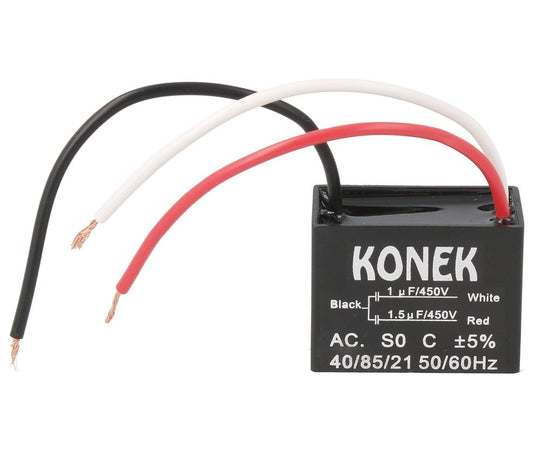 Condensador de arranque motor doble con 3 cables 1 y 1,5