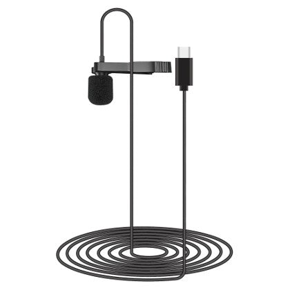MICROFONO DE SOLAPA CABLE 1,5m CONECTOR TIPO C