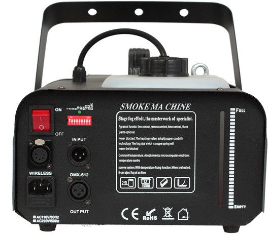 Máquina de humo profesional 1500W , con mando cableado e inalambrico