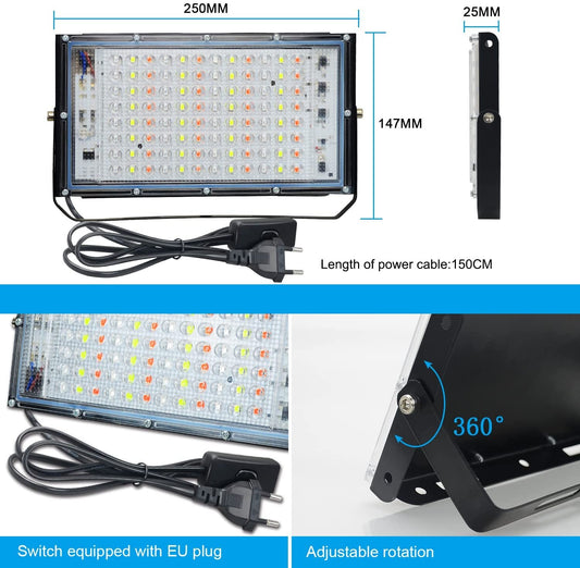 Focos Led Exterior 100W, Romwish Foco LED RGB