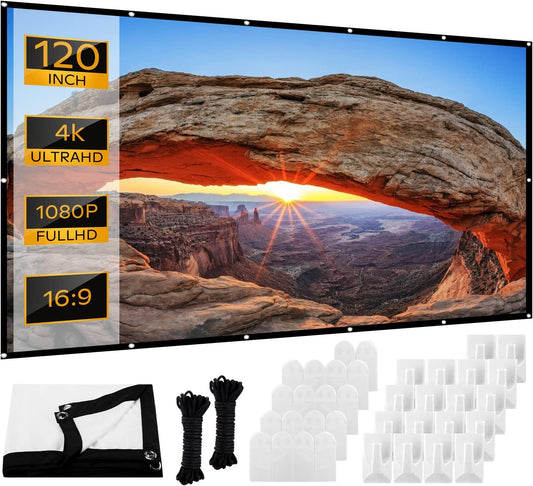 120 " Pantalla Proyector Portatil Plegable para Cine en casa
