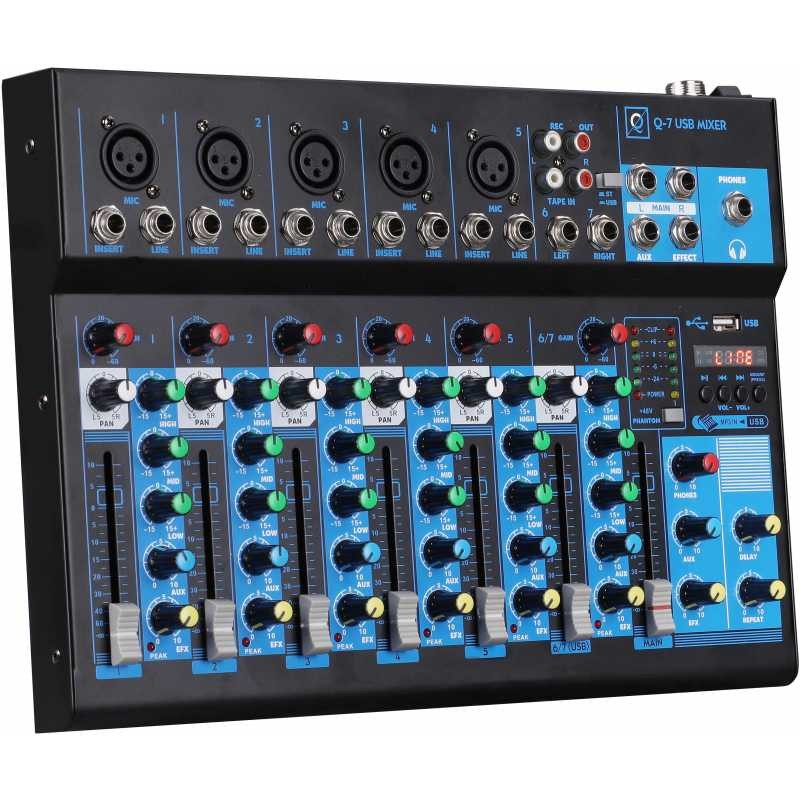 MIXER Q7 MK2 USB Mezclador 7 canales