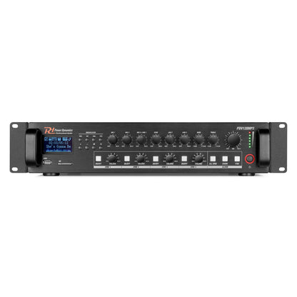 Power Dynamics Sistema de Sonido 4 Zonas PDV120MP3 + 12 Altavoces de Techo NCSP6B