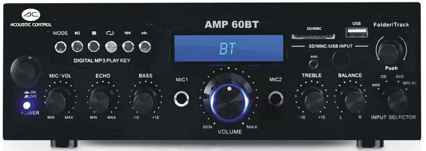 ACOUSTIC CONTROL AMP60BT AMPLIFICADOR HI-FI USB/MP3/BT/FM/REC