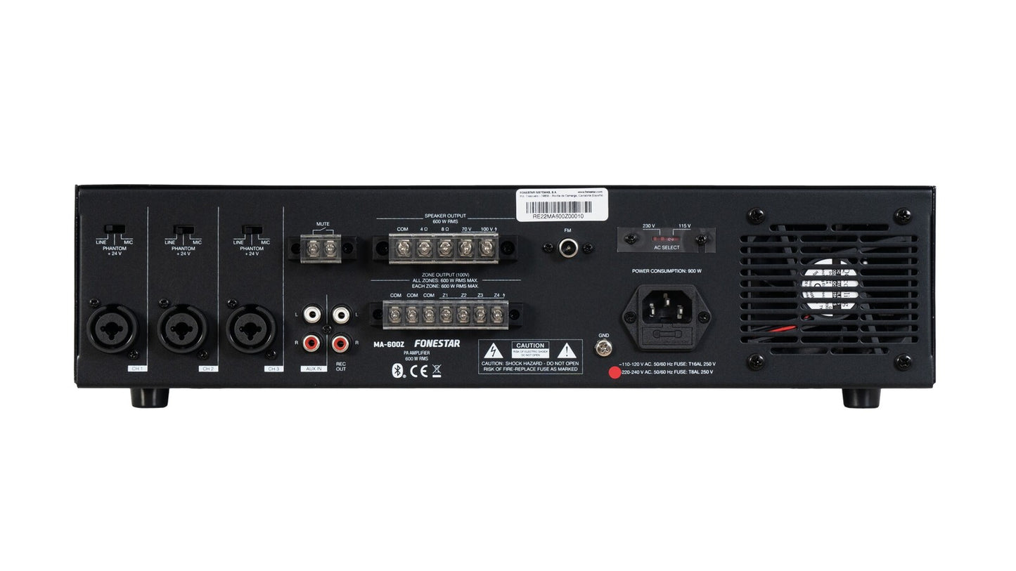 MA-600Z Amplificador de megafonía multizona