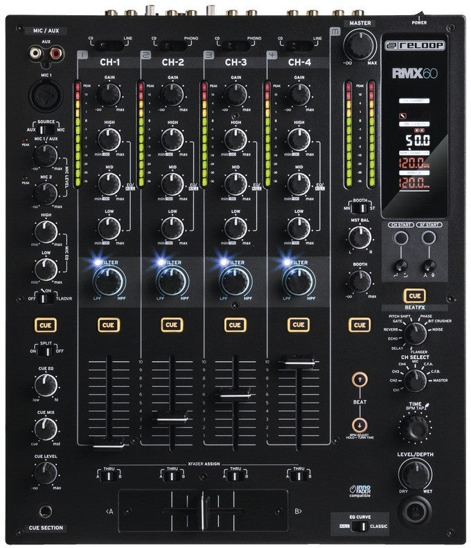 RELOOP RMX-60  DIGITAL Mezclador DJ de club 5 Entradas