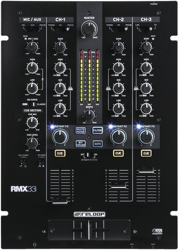 RELOOP RMX-33I Mezclador DJ profesional de 3 canales