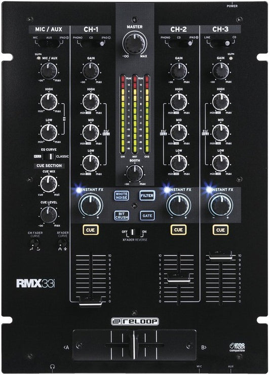 RELOOP RMX-33I Mezclador DJ profesional de 3 canales