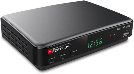 Opticum Lion HD 265 DVB-T2 H.265/hevc Digital Terrestre Receptor Negro