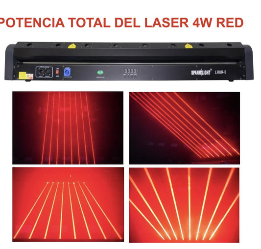 LR8R-5  BARRA OSCILANTE LASER ROJO DE 8x500mW