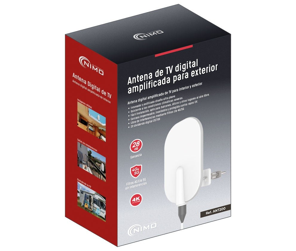 ANT200 ANTENA TV LTE 4G/5G EXTERIOR ESPECIAL PARA BALCÓN