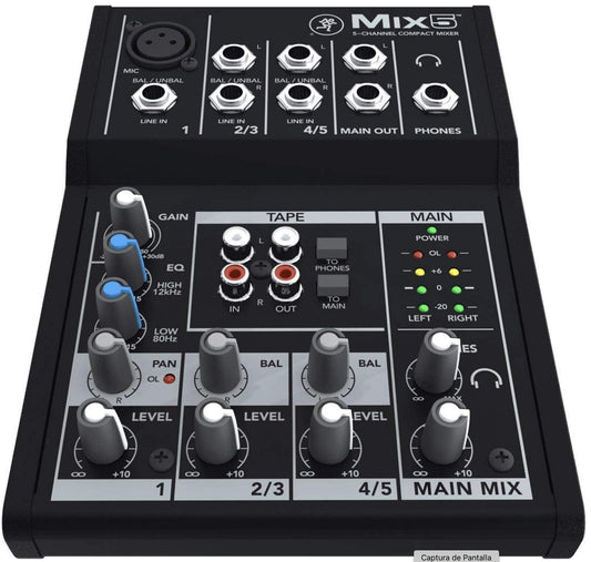 MACKIE MIX5 Mezclador compacto de 5 canales
