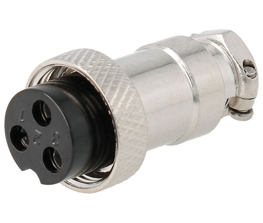 CONECTOR MICRÓFONO HEMBRA AÉREO 3 PIN