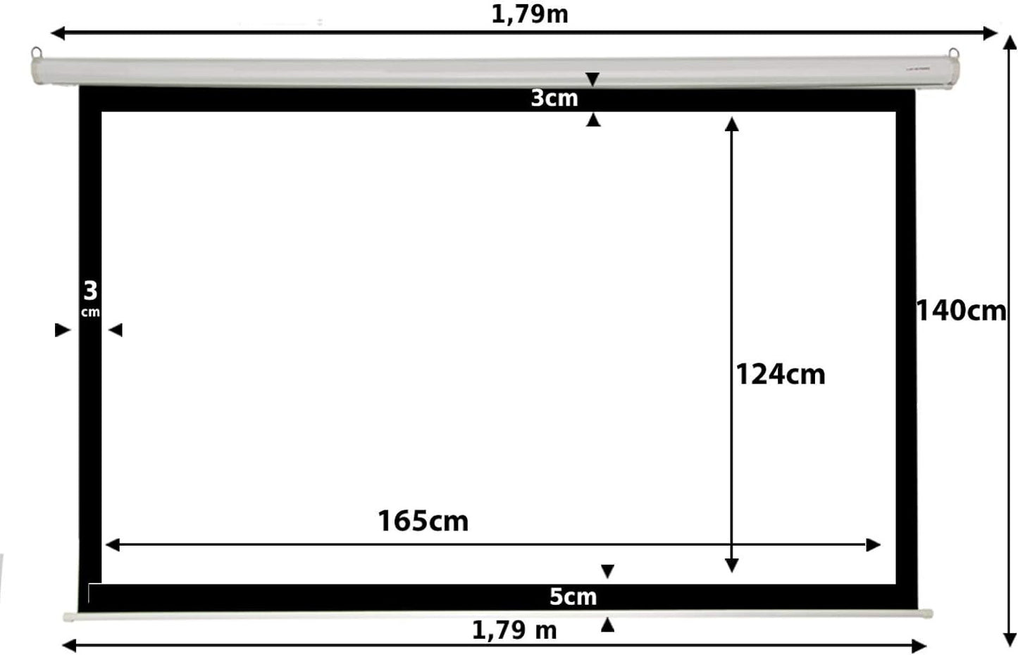 Pantalla proyeccion manual 84 pulgadas 180x180