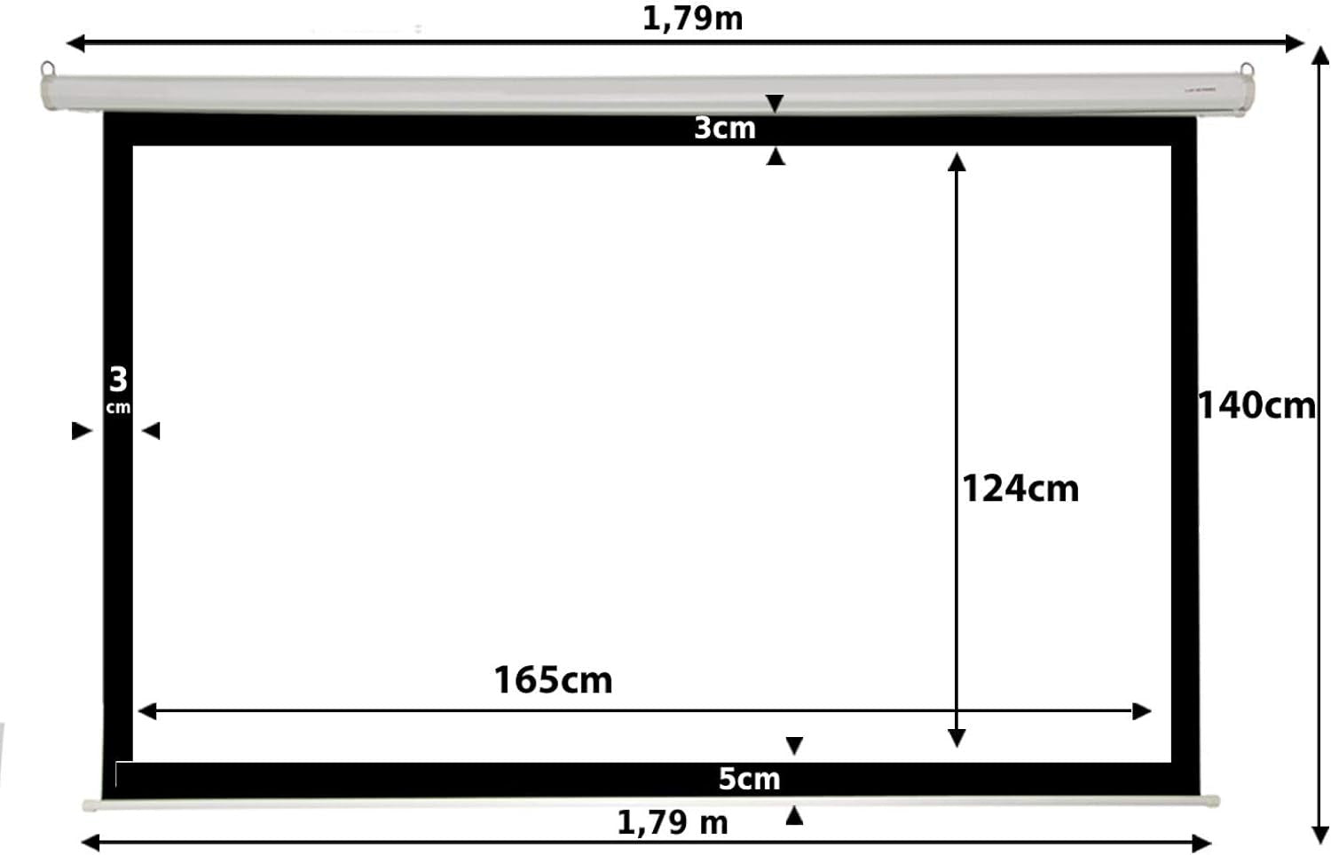 Pantalla proyeccion manual 84 pulgadas 180x180