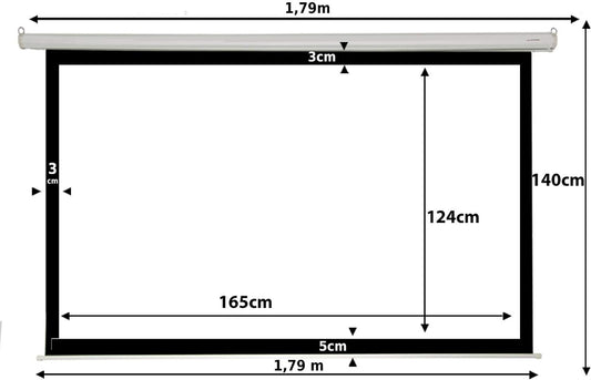 Pantalla proyeccion manual 84 pulgadas 180x180