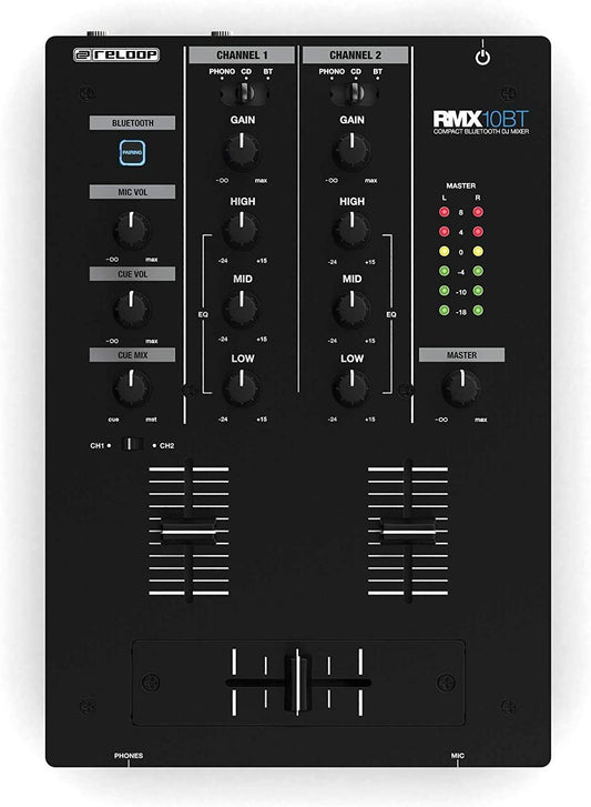 RELOOP RMX 10 BT Mezclador DJ de 2 canales con Bluetooth