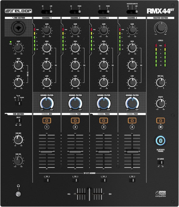 RELOOP RMX 44 BT Mezclador DJ de club con Bluetooth