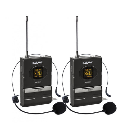 Micrófono inalámbrico UHF dual de diadema