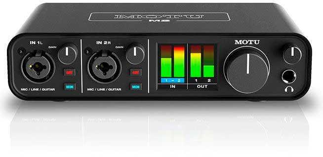 MOTU M2 Interfaz de audio USB-c con 2 entradas y 2 salidas