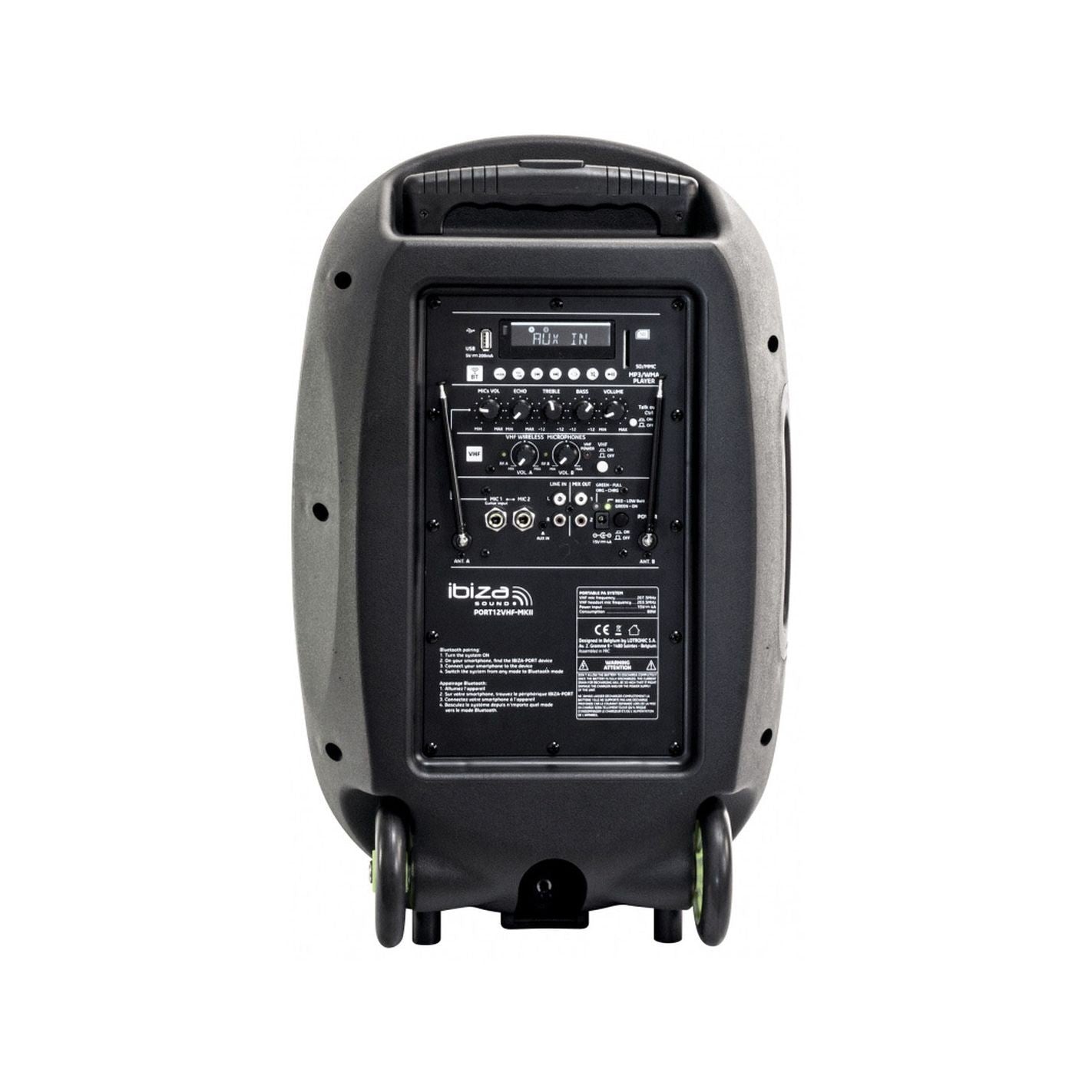 IBIZA SOUND PORT15VHF-BT MKII ALTAVOZ PORTATIL A BATERIA