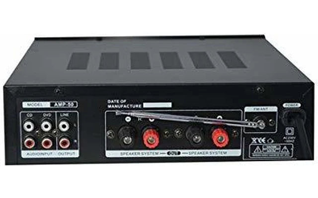 Acoustic Control AMP 50 | Amplificador Hi-Fi Estéreo 25W MP3 FM Karaoke