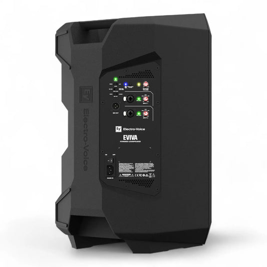 Electro-Voice EVIVA 12P, vista trasera con conexiones y controles