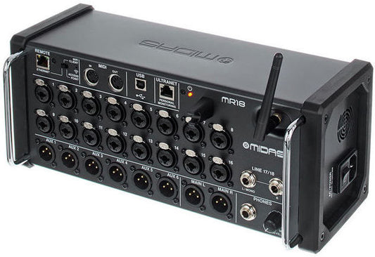 MIDAS MR18 | Mezclador Digital 18 Entradas WiFi MIDI 16 Previos MIDAS PRO