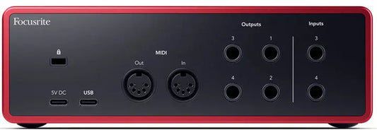 Focusrite Scarlett 4i4 4th Gen — Interfaz de Audio USB-C 4E/4S 24bit/192kHz