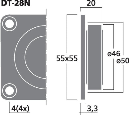 Monacor DT-28N | Tweeter HiFi de Neodimio 50W 8Ω