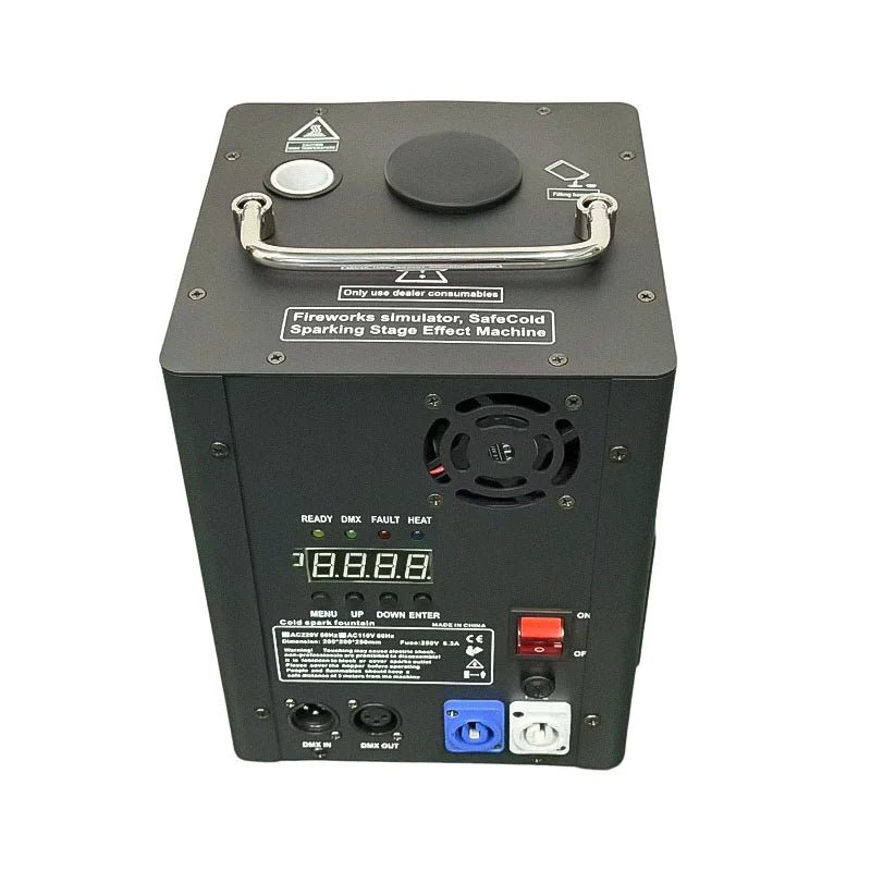 Pack 2 Máquinas de Chispas Frías 750W + Flightcase + 4 Sobres Spark 200g