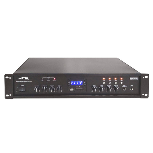 Amplificador de Megafonía LTC Audio PAA-150BT 90W — Multizona Bluetooth USB FM