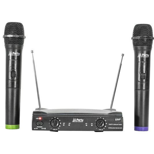 Sistema de Micrófono Inalámbrico UHF Party Sound PARTY-200UHF-MKII