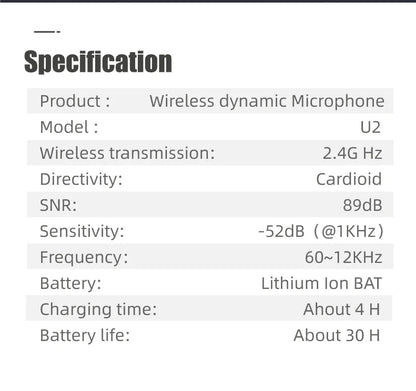 Micrófono Inalámbrico 2.4G con Reducción de Ruido DSP | Para Móvil, Cámara y Portátil